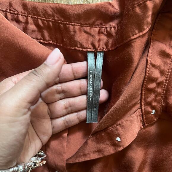 By Anthropologie Silky Pajama Top - Picture 4 of 8